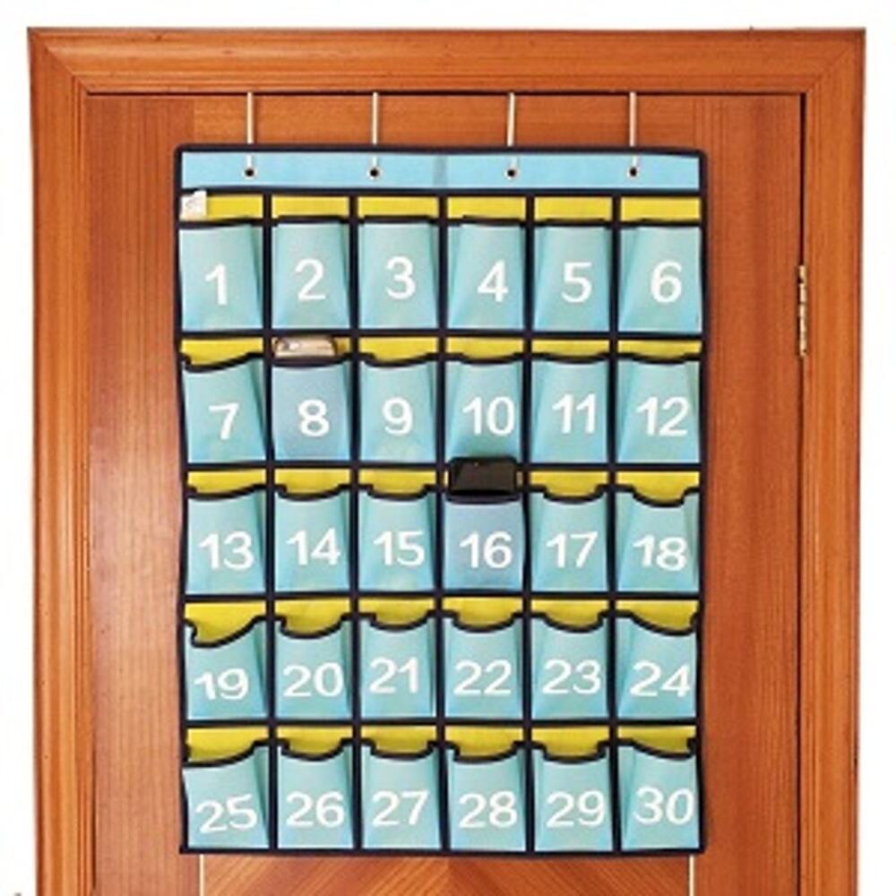 Anizer 30-Pocket Hanging Classroom Organizer Chart for Cell Phones & Calculators